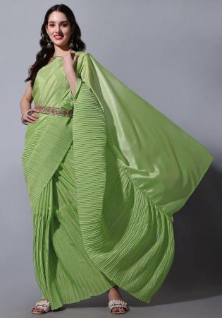 Picture of Fascinating Chiffon Dark Sea Green Saree