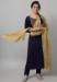 Picture of Amazing Cotton Navy Blue Readymade Salwar Kameez