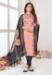 Picture of Amazing Silk Dark Salmon Straight Cut Salwar Kameez