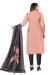 Picture of Amazing Silk Dark Salmon Straight Cut Salwar Kameez