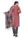 Picture of Silk Pale Violet Red Straight Cut Salwar Kameez