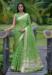 Picture of Alluring Organza Dark Olive Green Saree