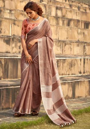 Picture of Ravishing Silk Tan Saree