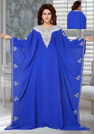 Picture of Gorgeous Georgette Royal Blue Arabian Kaftans