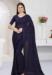 Picture of Statuesque Georgette Dark Slate Grey Saree