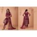 Picture of Beautiful Net Maroon Straight Cut Salwar Kameez