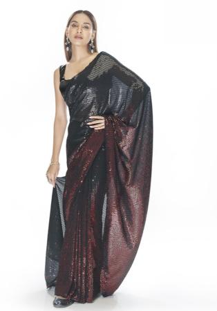 Picture of Marvelous Georgette Black Saree