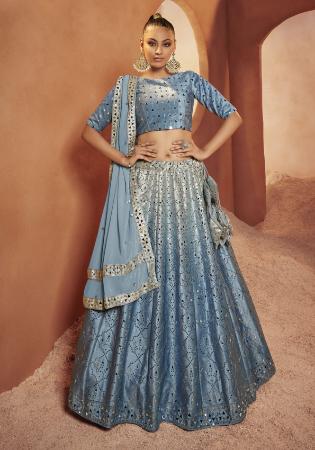 Picture of Beauteous Georgette Dark Slate Grey Lehenga Choli