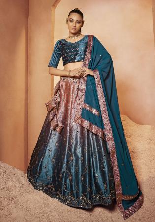 Picture of Magnificent Georgette Dark Slate Grey Lehenga Choli