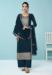 Picture of Georgette Midnight Blue Straight Cut Salwar Kameez