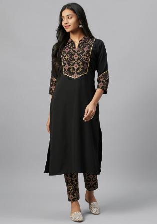 Picture of Amazing Crepe Black Kurtis & Tunic