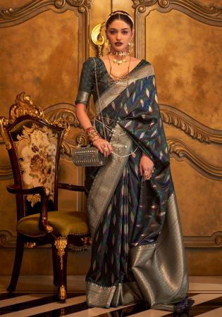 Picture of Lovely Silk Dim Gray Saree