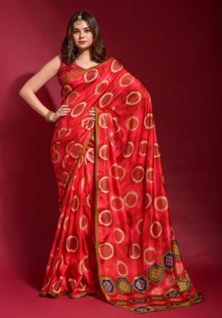 Picture of Good Looking Silk Crimson Saree