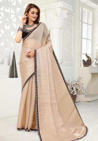 Picture of Nice Organza Tan Saree