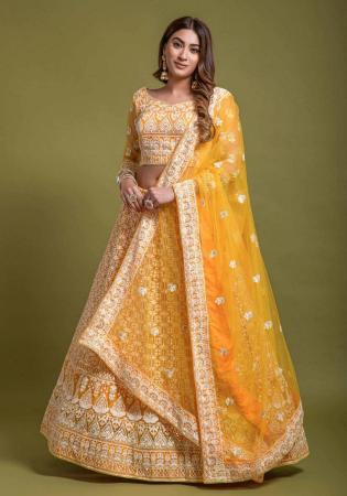 Picture of Admirable Net Sandy Brown Lehenga Choli