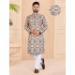 Picture of Charming Linen Off White Kurtas