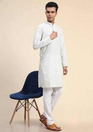 Picture of Charming Cotton Off White Kurtas