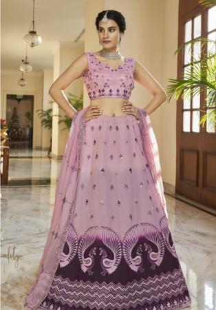 Picture of Taking Silk Plum Lehenga Choli