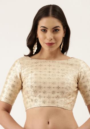 Picture of Superb Silk Beige Designer Blouse