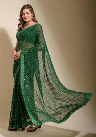 Picture of Beauteous Georgette Sea Green Saree