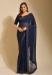 Picture of Fine Georgette Navy Blue Saree