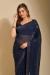 Picture of Fine Georgette Navy Blue Saree