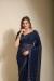 Picture of Fine Georgette Navy Blue Saree