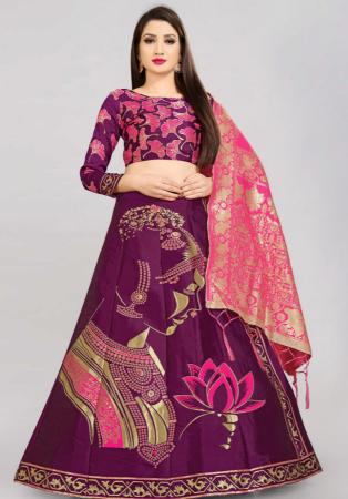 Picture of Amazing Silk Purple Lehenga Choli