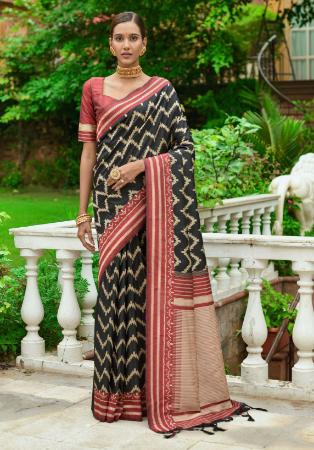 Picture of Fine Silk Black Saree