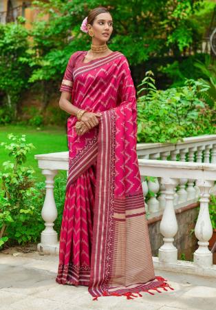 Picture of Radiant Silk Deep Pink Saree