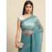 Picture of Taking Net Light Steel Blue Saree