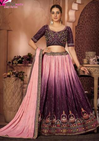 Picture of Ideal Satin Brown Lehenga Choli