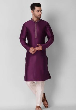 Picture of Shapely Silk Purple Kurtas