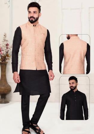 Picture of Enticing Silk Black Kurtas