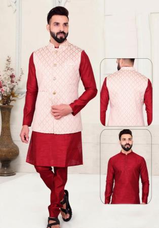 Picture of Pleasing Silk Saddle Brown Kurtas