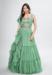 Picture of Chiffon & Silk Dark Sea Green Lehenga Choli