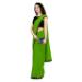 Picture of Well Formed Georgette Olive Saree