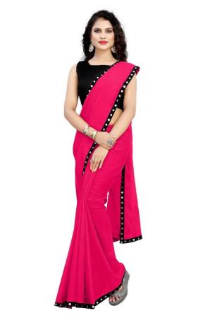 Picture of Grand Georgette Deep Pink Saree