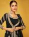 Picture of Gorgeous Georgette Black Straight Cut Salwar Kameez