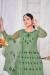 Picture of Resplendent Net Dark Olive Green Anarkali Salwar Kameez