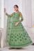 Picture of Resplendent Net Dark Olive Green Anarkali Salwar Kameez