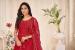 Picture of Sightly Net Fire Brick Straight Cut Salwar Kameez