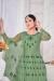 Picture of Net Dark Sea Green Straight Cut Salwar Kameez