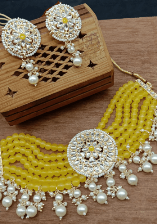 Picture of Ravishing Dark Golden Rod Necklace Set