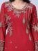 Picture of Georgette Fire Brick Straight Cut Salwar Kameez