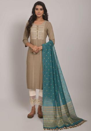 Picture of Exquisite Rayon Grey Readymade Salwar Kameez