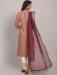 Picture of Gorgeous Rayon Rosy Brown Readymade Salwar Kameez