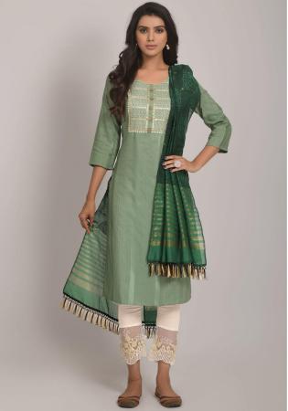 Picture of Charming Rayon Dark Sea Green Readymade Salwar Kameez