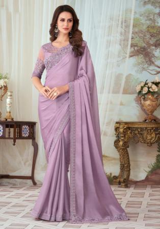 Picture of Fascinating Silk Violet Saree