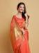 Picture of Well Formed Organza Tomato Saree